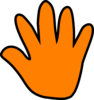 Orange Hand Clip Art