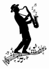 Saxaphone Player Clipart Image