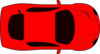 Red Car - Top View Clip Art