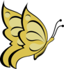 Reel Gold Butterfly Clip Art