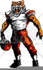 Tiger Playing Football Clipart Image