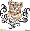 Vector Lioness Clipart Image