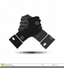 Black White Handshake Clipart Image