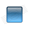 Bullet Square Glass Blue Image