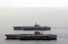 Ss Kitty Hawk (cv 63) And Uss Constellation (cv 64), The Navy S Two Remaining Kitty Hawk Class Aircraft Carriers, Underway Together In The Arabian Gulf Image