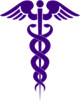 Purple Caduceus Clip Art