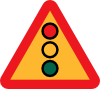 Traffic Lights Ahead Sign Clip Art