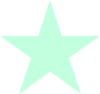 Pastel Mint Star Clip Art