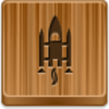 Free Wood Button Space Shuttle Image