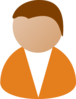 Blue Collar Worker - Orange Clip Art