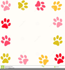 White Paw Print Clipart Image