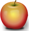 Photorealistic Red Apple Clip Art