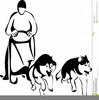 Free Dogsled Clipart Image