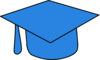 Blue Grad Cap Clip Art