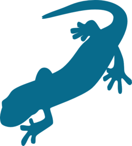 Blue Salamander Clip Art