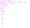 Pink Blue Flower Border Clip Art