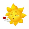 Beautiful Sun Making Air Kiss Image