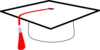 Red Mortarboard Clip Art