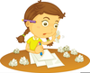 Girl Doing Homework Clipart Image