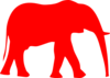 Red Elephant Clip Art