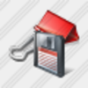 Icon Paper Clip Save Image