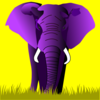 Purple Elephant Clip Art