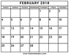 February Calendar Printable Word Pdf Format Image