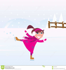 Girl Ice Skating Clipart Image