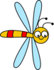 Happy Dragonfly Final Clip Art