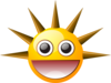 Smiley With Spikes Clip Art