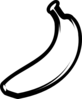 Banana Outline Fat Clip Art