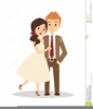 Cute Bride And Groom Clipart Image