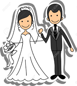 Bride And Groom Clipart Image