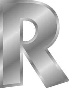Effect Letters Alphabet Silver R Clip Art