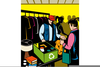 Flea Market Shopper Clipart Image