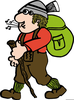 Clipart Wanderer Mit Rucksack Image