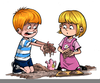 Kids Playing In Mud Clipart Image