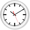 Round White Clock Clip Art