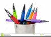 Cup Of Pens Clipart Image