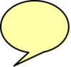 Pale Yellow Speech Bubble Clip Art