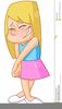 Blushing Girl Clipart Image