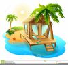 Cartoon Tropical Island Clipart Image