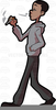 Person Smoking Clipart Image