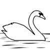 Swan Clipart Black And White Image