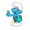 Baby Smurf Carrying Book Image