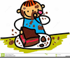 Girl Eating Clipart Image