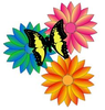 Flowers And Butterflies Clipart Image