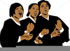 African American Choir Singing Clipart Image