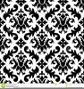 Black And White Damask Background Clipart Image