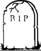 Rest In Peace Tombstone Clipart Image